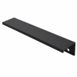 Puxador Sottile 480mm preto Zen Design em zamac com acabamento fosco para gavetas e armarios