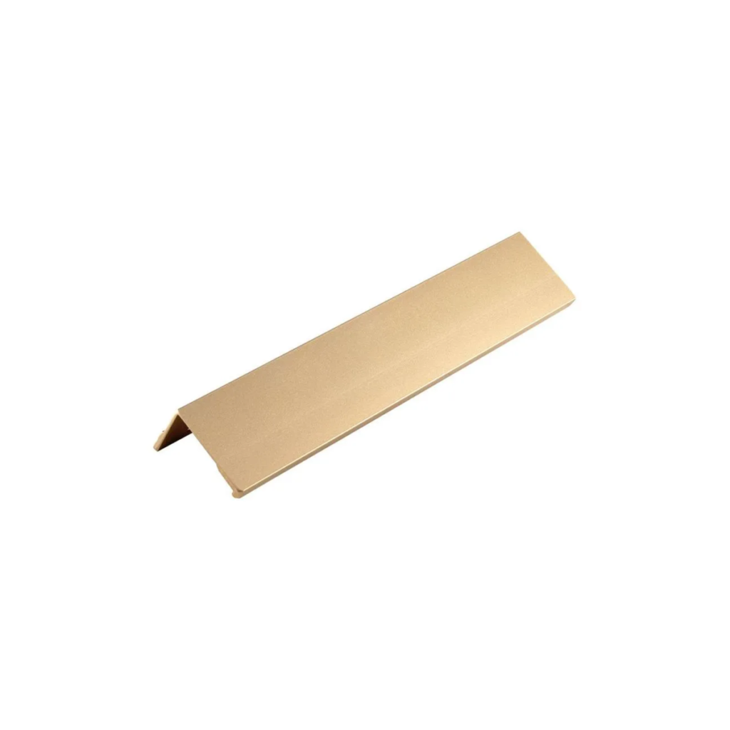 Puxador Sottile Dourado Matte 160mm Zen Design em acabamento fosco de zamac para gavetas e armarios