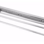 Suporte Porta Pano De Pratos Triplo Deslizante Jomer 8613 em alumínio anodizado e inox com trilho telescópico