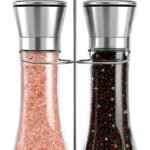 Kit 2 Moedores de Sal Grosso e Pimenta do Reino em Aço Inox Kazalinda com Suporte - Gourmet