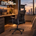 Cadeira ergonômica OR-3317 OR Design preta com tela Mesh