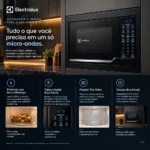 Micro-ondas Electrolux ME3EP 34L Tira Odor Preto 110V ou 220V