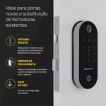 Fechadura Digital Yale Lia com Biometria Preta e Cromada - Imagem 4