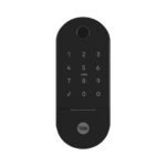 Fechadura digital Yale Lia preto fosco com teclado touchscreen e leitor biométrico