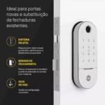 Fechadura Digital Yale Lia Branca com Biometria e Rolete - Imagem 4