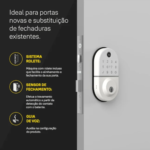 Fechadura Yale Compact Rolete Branca Biométrica - Imagem 2