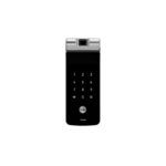 Fechadura digital Yale YDF 40A preta com biometria, senha e lingueta tubular