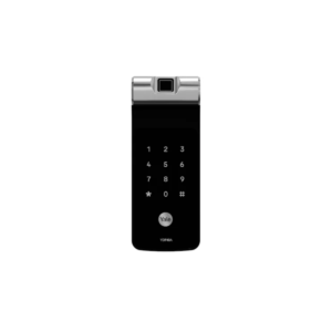 Fechadura digital Yale YDF 40A preta com biometria, senha e lingueta tubular