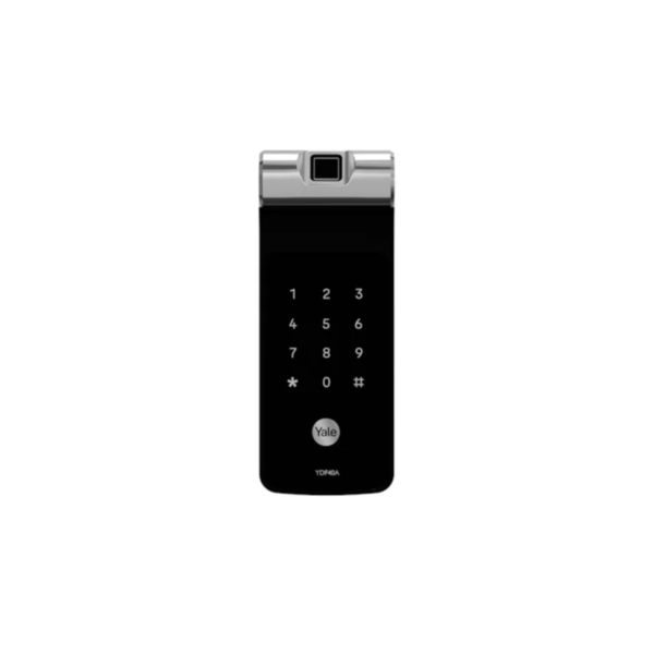 Fechadura digital Yale YDF 40A preta com biometria, senha e lingueta tubular